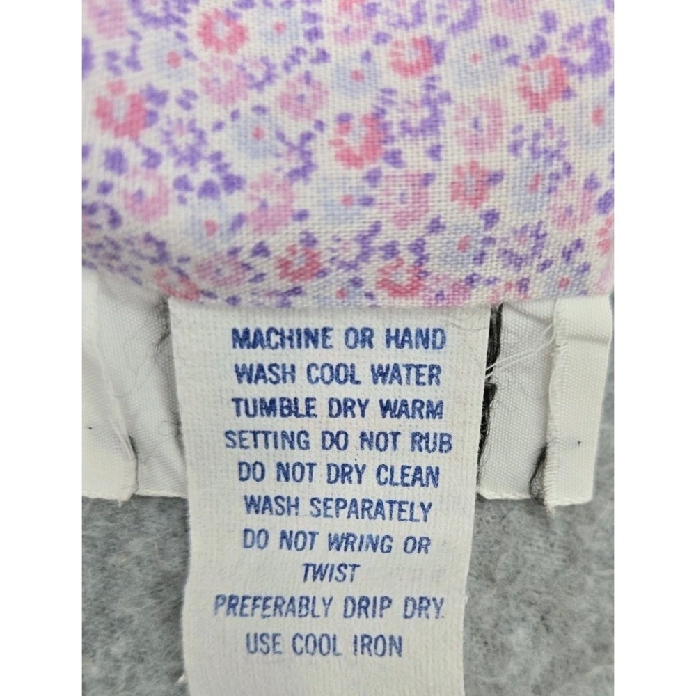 Vtg Patti J Larwin Nightgown Sleeveless House Coat Purple Floral Cottage Sleep S - Picture 8 of 8
